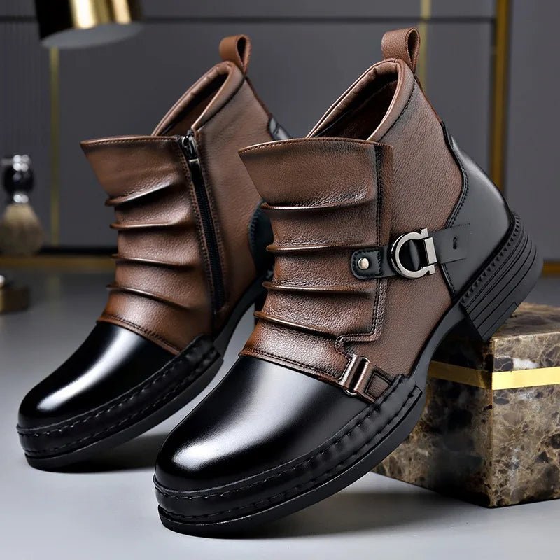 Men's ankle boots with buckle
