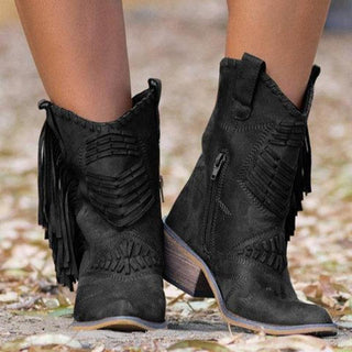 Stiefeletten mit Quasten - Cecile LavelleGrau