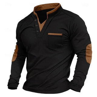 Sweatshirt Herren V-Ausschnitt in Braun