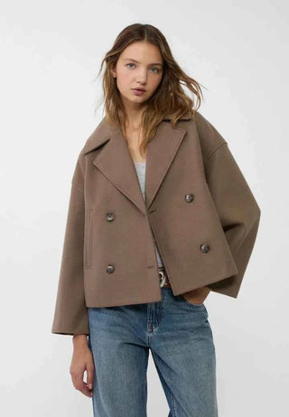 Taillierte Kurzjacke ohne Schnickschnack - Cecile LavelleKhaki