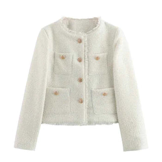 Taillierter Bouclé - Blazer mit Goldknöpfen - Cecile LavelleWeib
