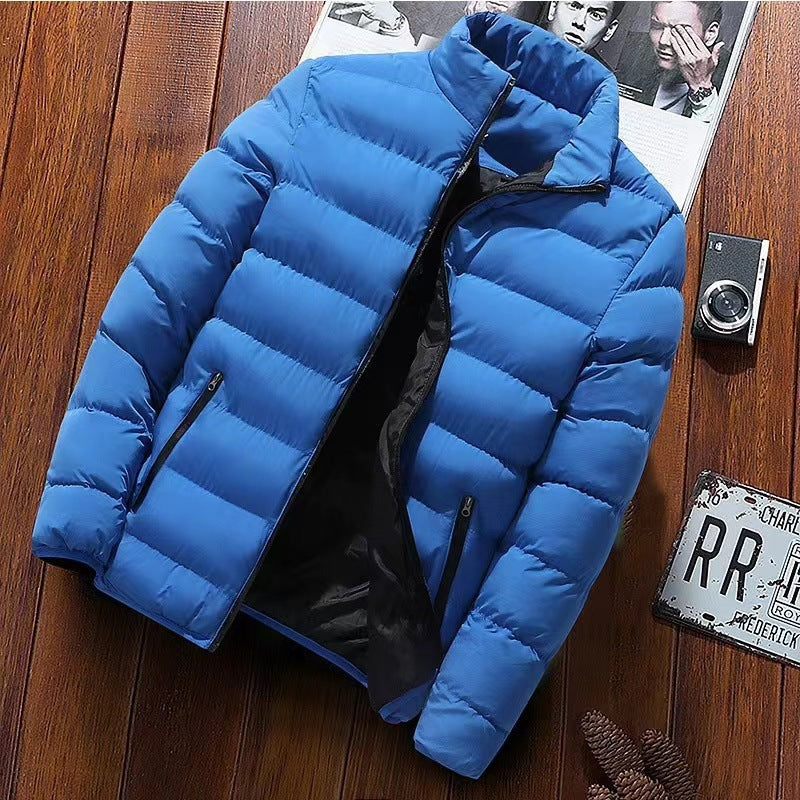 Men's High Collar Quilted Thermal Jacket