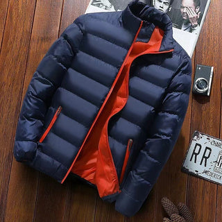 Thermojacke Herren Stepp Hoher Kragen in Dunkelblau