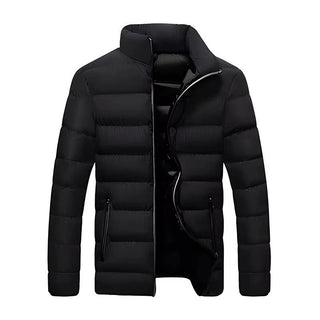 Thermojacke Herren Stepp Hoher Kragen in Schwarz