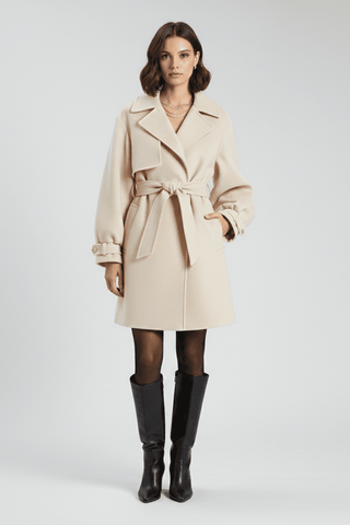 Trenchcoat Damen mit Taillengürtel - Cecile LavelleBeige