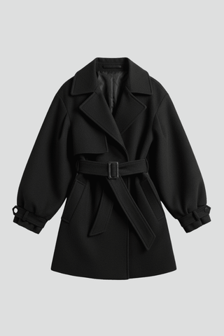 Trenchcoat Damen mit Taillengürtel - Cecile LavelleSchwarz