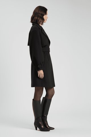Trenchcoat Damen mit Taillengürtel - Cecile LavelleSchwarz