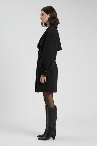 Trenchcoat Damen mit Taillengürtel - Cecile LavelleSchwarz