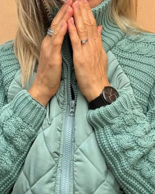 Übergangsjacke Damen mit Strickärmeln