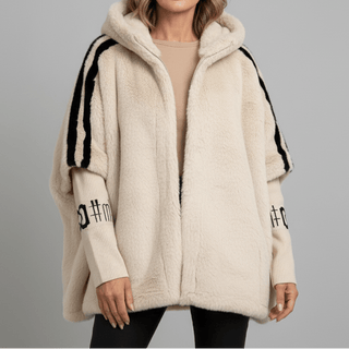 Übergangsjacke Damen Oversized in Beige