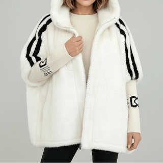 Übergangsjacke Damen Oversized in Weiß