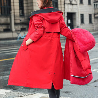 Übergangsjacke Damen Tailliert in Rot