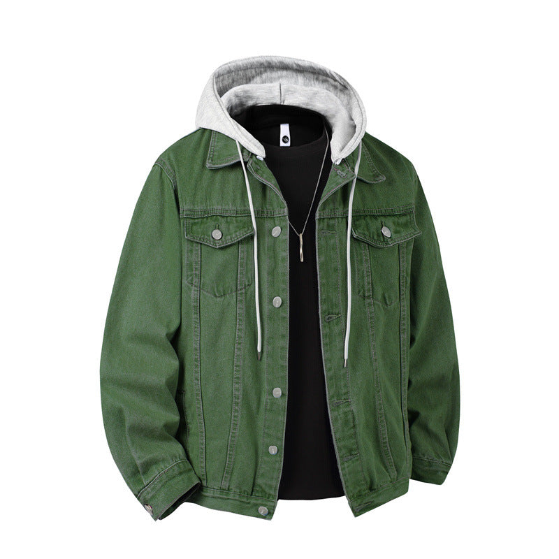 Men's Hooded Jacket with Chest Pockets