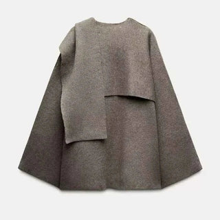 Weich fallender Poncho mit Oversize - Schnitt - Cecile LavelleBraun