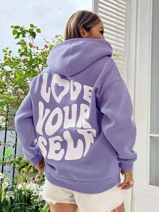 Weißer Hoodie Damen Print - Cecile LavelleLila