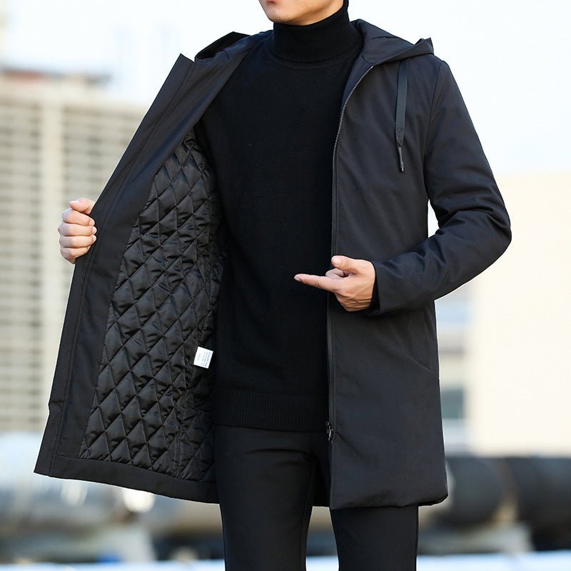 Men’s padded winter coat with hood