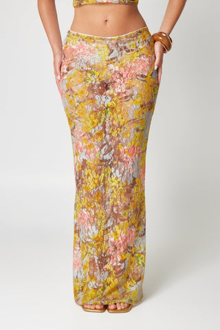 Zweiteiler Set Top Rock Floral - Cecile LavelleGelb