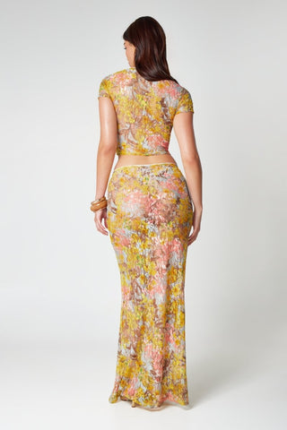 Zweiteiler Set Top Rock Floral - Cecile LavelleGelb