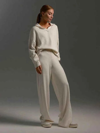 Zweiteiliges Set mit Pullover und weiter Hose - Cecile LavelleBlau